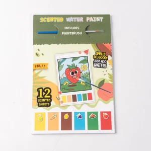 Custom Scented Water Paint Book Fruit Theme Mess-Free Watercolor Painting Set for Kids Factory Manufacturer