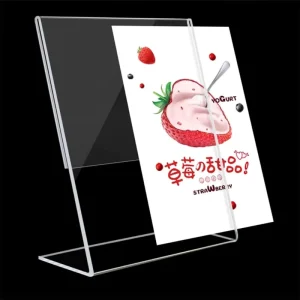 Custom School Student Exhibition Desk Top QR Code Stand Sign Photo Picture AD Staff PS Acrylic Display Boards