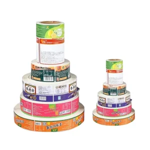 Custom Self Adhesive Label Roll Printing UV Colorful Transparent Plastic Packaging Sealing Sticker for Daily Chemical Food Items