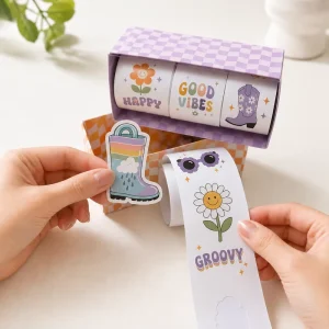 Custom Self Adhesive Label Sticker Waterproof Vinyl Die Cut Roll Labels for Product Packaging Branding