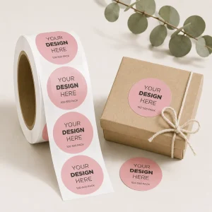 Custom Self Adhesive Vinyl Stickers Logo Sticker Waterproof Sticker Printing Roll Labels Thank You Sticker