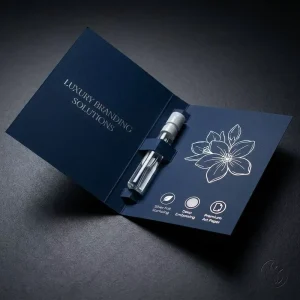 Custom Shape Die Cut Perfume Sample Card Paper Card for Fragrance Vial Display