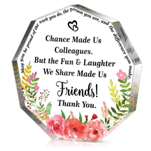 Custom Shape Letter Acrylic Clear Plaque Crystal Appreciation Gift with Laser Printing