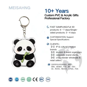 Custom Shaped Clear Acrylic Keychain Unique Design Double Side Printing Cartoon IP Character Pendant Bulk Order