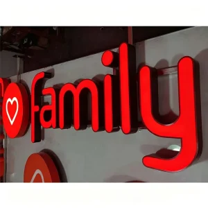 Custom Shop Sign Store Name Board Design LED Letter Illuminated Frontlit Advertising Sign Business Outdoor Solar Mall Car