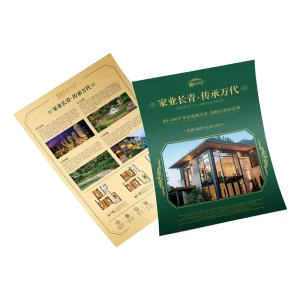 Custom Size Brochure Printing Service for Flyers Pamphlets Leaflets Digital Printing on Art Paper with Folded Leaflet Binding
