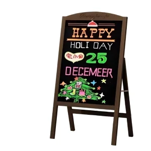 Custom Size Color Folding Standing Outdoor Wood Blackboard Chalkboard Advertising Wooden Sign Board