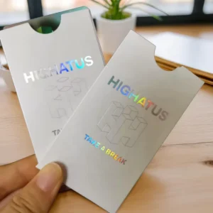 Custom Size Design Cardboard/Kraft Business Card Holder Hotel Room Key Card Holder Custom Logo Film Laminated Business File