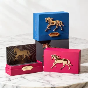 Custom Size Design Lamination Cardboard Packaging Perfume Bottle Cosmetic 2 Pieces Lid and Base Gift Rigid Paper Boxes