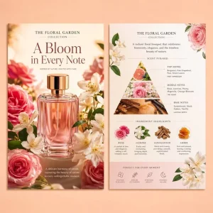 Custom Size Flyers Foldable Leaflets & Brochures Custom Printed Promotional Pamphlets Suitable For Perfume Store