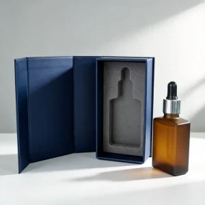 Custom Size Logo Magnetic Close Lid Cosmetics Essential Oil Perfume Bottle Gift Packaging Paper Boxes With Foam Insert