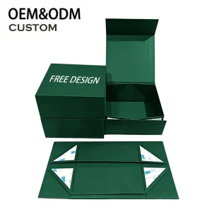 Custom Size Multi Color Collapsible Portable Gift Box Magnetic Closure Sponge Lining Eco Friendly Foldable Luxury Cardboard