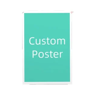 Custom Size ODM Art Wall Poster Glossy Finish Water Resistant PET Material Digital Printing for Promotion