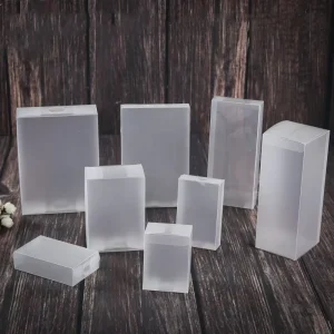 Custom Size PVC Packaging Boxes For Lipstick Perfume Wigs Transparent Plastic Frosted Recycled Materials Sourced