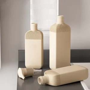 Custom Skincare Cream Packaging Containers Set Plastic HDPE Cosmetic Bottle Shampoo and Conditioner Bottle