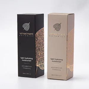 Custom Skincare Folding Box Custom-Designed Outer Packaging Embossed Design UV Printed Silver Cardstock for Cosmetic Masks Meal