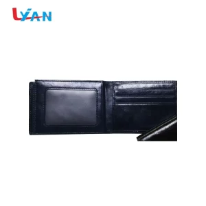 Custom Slim Men’s Genuine Leather Classic Wallet Zipper Closure for Business Card Holder 30mm Thick