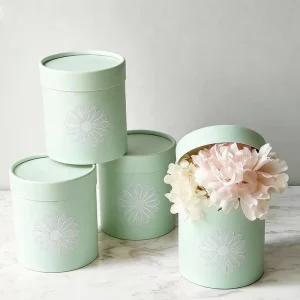 Custom Small Round Eco-Friendly Cardboard Gift and Flower Packaging Tube