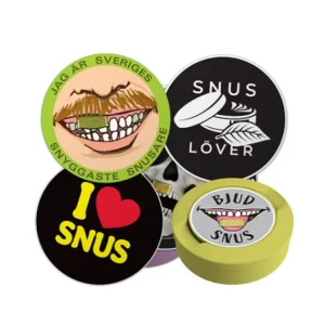 Custom Snus Pouch Labels with Various Flavors, Scented Ink 3D Printing, Canister Packaging