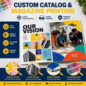 Custom Soft-Cover Offset-Printed Perfect-Bound Magazine, Catalog, and Color Book Printing Services