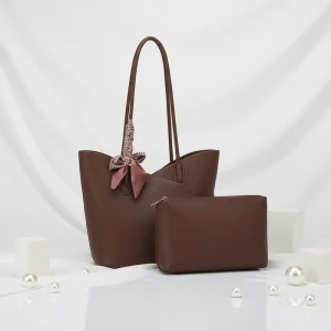 Custom Solid Colors Women’s Handbags Simple Design Large Capacity Tote Bag Zipper Purse Lychee Pattern Shoulder Bag