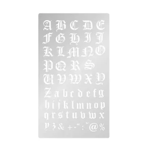 Custom Stainless Steel Calligraphy Letter Stencil Cursive Alphabet Metal Template for Hand Lettering Journaling & Art Projects