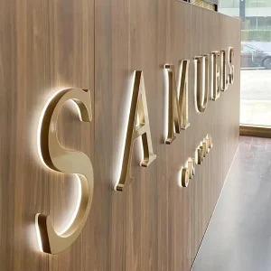 Custom Stainless Steel LED Illuminated Storefront Signage LED Metal Business Signs for Outdoor