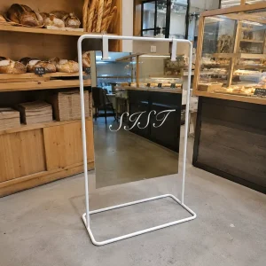 Custom Stainless Steel Mirror Sign A Frame Floor Stand for Wedding Welcome Cafe Bakery Barber Shop Display