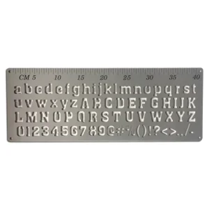 Custom Stainless Steel Portable Drawing Graffiti Template Vintage Metal Alphabet and Number Template Ruler Stencils