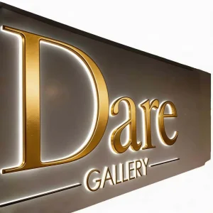 Custom Store Lighted Facade Sign Shop Front 3D LED Illuminated Letters and Logo Signage With Back Panel