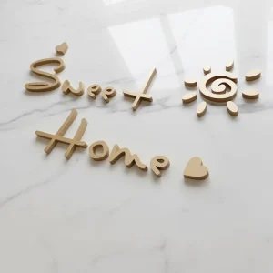 Custom Storefront Business Logo 3D Acrylic Letter Non-Illuminated Wall Mount Office Reception Solid Signage Hotel Retail Shop