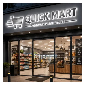 Custom Storefront LED Sign for Convenience Stores