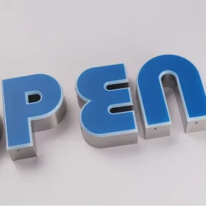 Custom Storefront Outdoor Advertising Sign Acrylic Letters Shop LOGO Combination Images Text Stainless Steel Commercial LED IP65