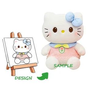 Custom Super Soft PlushKeychain Pouch with Polyester Lining Customized Stuffed Comforter Toy