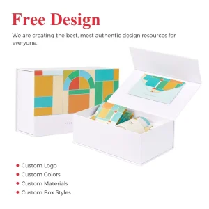 Custom Surface Artwork Sturdy Paper Packaging Book Shaped Magnetic Gift Box