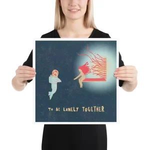 Custom Surreal Art Illustration Poster Printing Premium Matte Paper with Vibrant Color for Bedroom