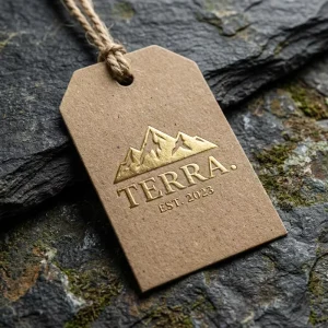 Custom Swing Tags Recyclable Renewable Organic for Retail Apparel Garment Clothing Price Tags Hanging Labels