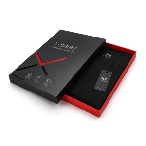 Custom T Shirt Rigid Box For Apparel Packaging Luxury Lid And Base Box Manufacturer Custom T Shirt Rigid Box