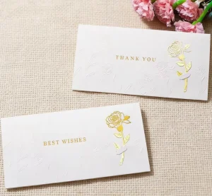 Custom Thank You Card for Business Greeting Card Simple Elegant Design Folded Leaflet Fancy Paper Paperboard Printing