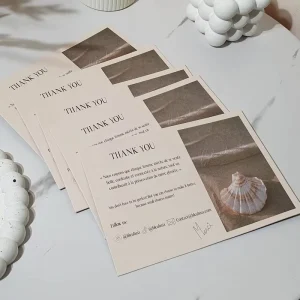 Custom Thank You Greeting Cards for Small Businesses-Personalized Digital Printing Cardboard Film Lamination Custom Logo Bulk
