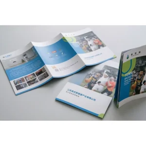 Custom Three Fold Cardboard Kraft Paper Brochure Printing with Offset Printing for Enterprise Exhibition and Product Manuals