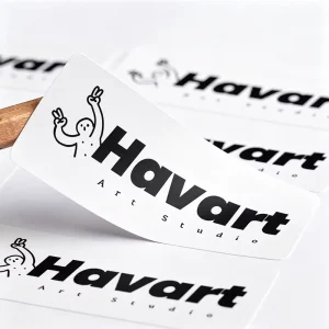 Custom Transparent Tear-Resistant QR Code Label Sticker for Takeaway Cups
