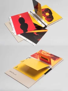Custom Tri Fold Brochure Printing Glossy Coated Paper A4 Full Color Corporate Marketing Catalog Stitch Booklet