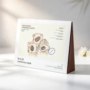 Custom Triangular Tear Strip Box Easy Open Pyramid Shape Paper Packaging for Cosmetics Skincare Mask Gift Box