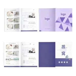 Custom Trifold Leaflet Pocket Folder Paperboard Digital Printing Film Lamination Brochure Leaflet