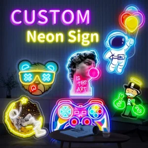 Custom UV Neon Sign Company LED Logo Sign with Business Artwork Indoor Neon Light Sign in Acrylic for Retail Shops