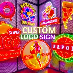Custom UV Printed LED Neon Light Sign Business Logo Shop Decoration with Customized Design Illuminated LED Logo Neon Sign Custom