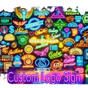 Custom UV Printed Pop Art LED Illuminated Neon Logo Sign Colorful Wall Decor for Indoor Use in Shop Office