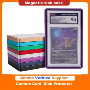 Custom UV Resistant Metal Scratch Resistant Stackable 35pt Graded Cards Slab Magnetic Collection Protector
