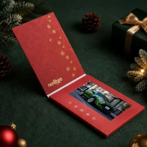 Custom Ultimate Creative Presentation Touchscreen Video Menu Luxury Video Brochure Innovative Hand-Held Audio Business Card